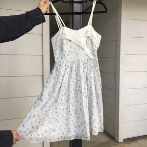 Anthropologie flower fit and flare style dress